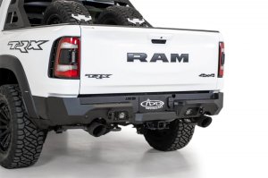 RAM 1500 TRX Bumper - Rear - Addictive Desert Designs - Stealth Fighter - Hammer Black - 2021